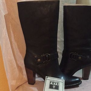 FRYE Black Leather Boots